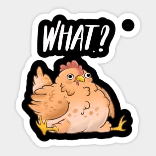 What ? Derpy Chicken Sticker